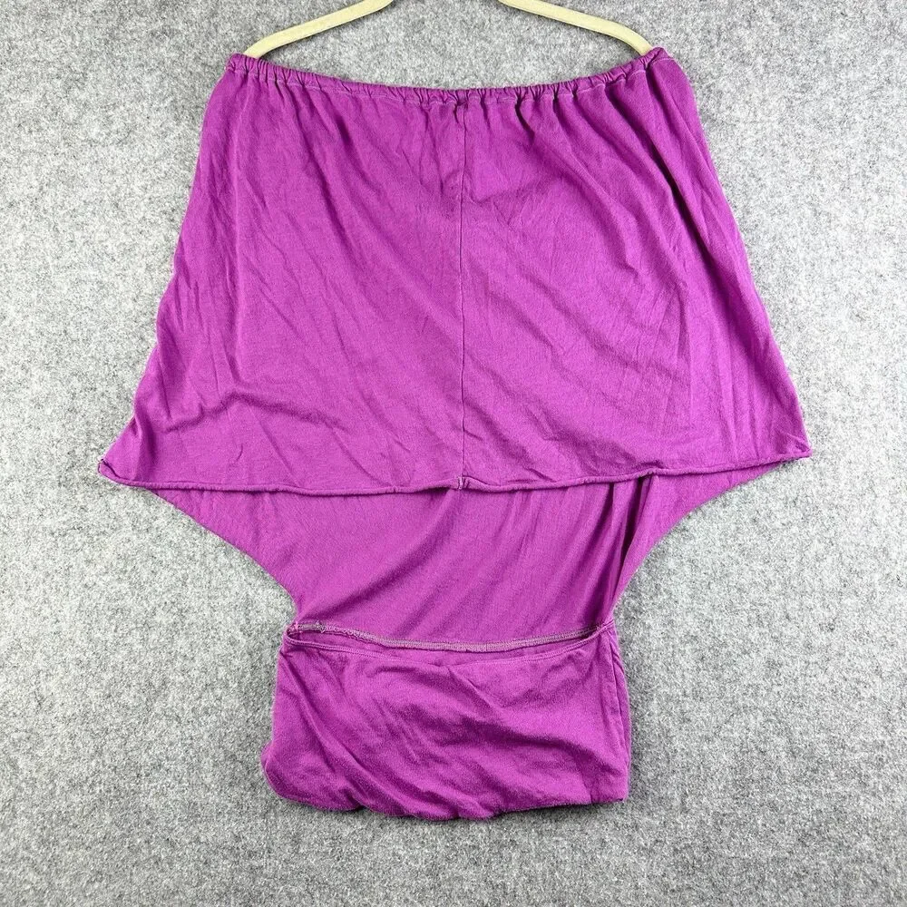 Free People Beach Two Way Top Womens Medium Electric Grape Open Boho Tassels*